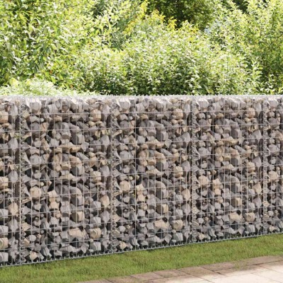 Perete gabion cu capace, 80 x 20 x 100 cm, oțel galvanizat foto