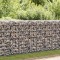 vidaXL Coș gabion cu capace, s&acirc;rmă galvanizată, 100 x 100 x 30 cm