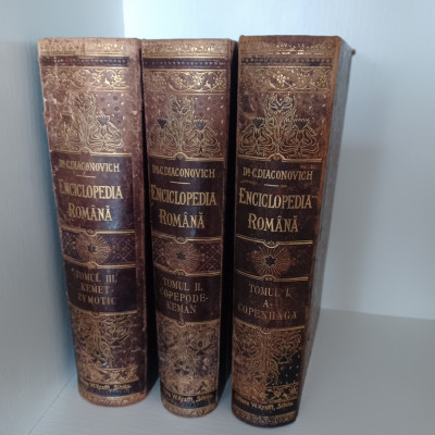 De colecție, Enciclopedia Rom&amp;acirc;nă, Dr. C. Diaconovich, 3 volume foto