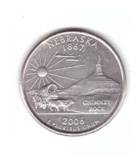 Moneda SUA 25 centi/quarter dollar 2006 D, Nebraska 1867, stare foarte buna