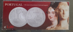 PORTUGALIA 2003 MONEDE 5 EURO, REGINA MARIA II, SERIE 1V. , MNH foto