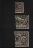 Rar! Grecia Set 5 + 25 + 100 drahme jumatati 1910-17, Europa