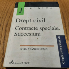 DREPT CIVIL Contracte Speciale. Succesiuni - Liviu Stanciulescu - 2002, 612 p.