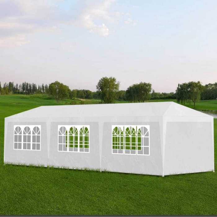 Gossi cort de petrecere, alb, 3 x 9 m