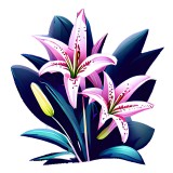 Cumpara ieftin Sticker decorativ, Flori, Roz, 60 cm, 10089ST, Oem