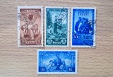 Lot 4 Timbre Romania Perioda RPR Pionieri Ziua Armatei Tineret Stampilate - RO1