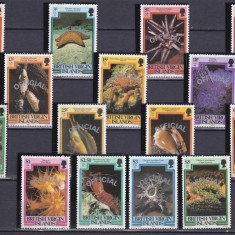 DB1 Fauna Marina Crustacee si Moluste 1985 Ins. Virgine 15 v. MNH Supratipar