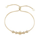 Bratara Din Argint --STELUTE-- Placata Aur ARG395X, Argintboutique