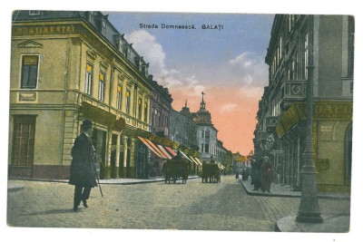 1092 - GALATI, Str. Domneasca, Romania - old postcard - used - 1929 foto