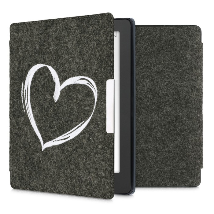 Husa pentru Kobo Aura H2O Edition 2, Textil, Gri, kwmobile, 49111.04