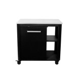 Cumpara ieftin Modul Bucatarie De Exterior Negru Cu 1 Usa Si Un Raft Lateral, Blat De Lucru Din Inox Cozze 90527, 90X60X90Cm