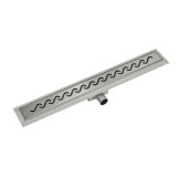 Leziter Cap Scurgere Dus Pure 70 Crom Otel Inoxidabil Liniar 70cm Satinat Picioare Reglabile