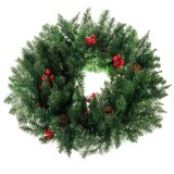 Coronita de Craciun decorativa pentru usa, 60 cm, densa, XXL