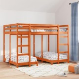 Cumpara ieftin Cadru de pat supraetajat triplu Maro ceruit 140 x 200 cm