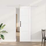 Ușa glisantă vidaXL cu set de accesorii alb 61x198.5 cm din lemn masiv de pin