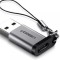 ADAPTOR Ugreen, &quot;US276&quot;, USB Type-C(M) la USB2.0(T), incarcare max 3A, gri &quot;50533&quot; (timbru verde 0.08 lei) - 6957303855339
