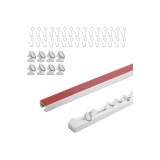 Șină de draperie autoadezivă, tijă de draperie de 3,3 metri fără găurire, șină de draperie pentru casă, birou, caravană
