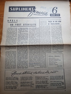 supliment femeia iunie 1959-ziua copiilor,umor,retete culinare foto