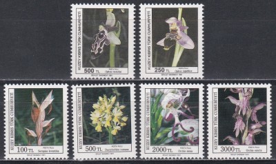 Ciprul Turc 1991 - Orhidee, 2 Serii, MNH foto