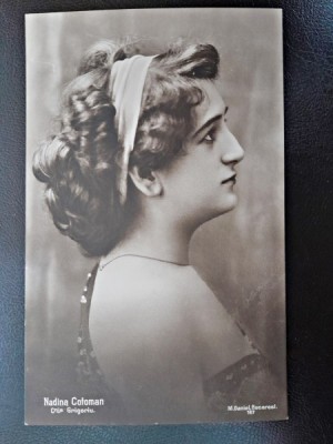 Carte postala, Nadina Cotoman actrita, inceput de secol XX foto