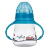 Cană cu cioc pentru copii, bleu, cu imprimeu mașini &ndash; Honey Baby, 0- 12 luni