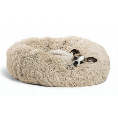 Confortabil Beige Plush Dog Bed 40 cm