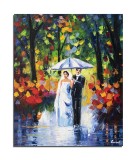Cumpara ieftin Tablou pictat manual, Casa de piatra, 60x50cm ulei pe panza in cutit efect 3D, Superb