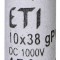 Siguranța fuzibila cilindrice CH10x38 gPV 15A/1000V DC ETI