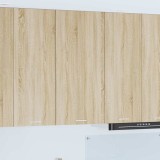 vidaXL Dulap suspendat Riga Stejar Sonoma și Alb 50 x 31 x 100 cm 884348