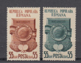 ROMANIA 1953 LP 341 CAMPIONATELE MONDIALE DE TENIS DE MASA SERIE MNH