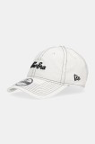 New Era șapcă de baseball din bumbac culoarea bej, cu imprimeu, 60595290