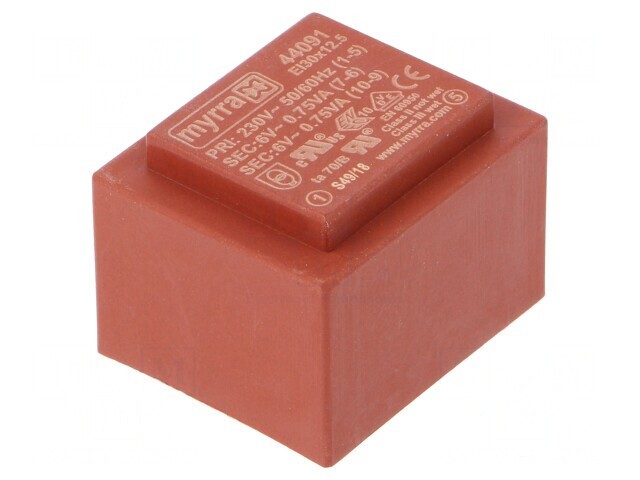 Transformator &icirc;ncapsulat 1,5VA 230VAC 6V PCB