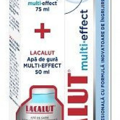 Lacalut multi-effect pasta dinti x 75 ml + apa de gura multi effect 50 ml