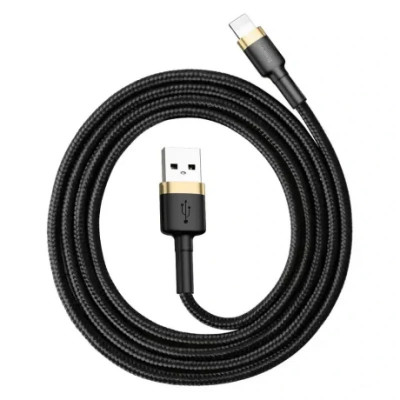 Cablu Date Lightning Baseus Cafule 2.4A 1m Negru-Auriu foto