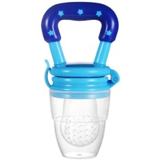 Suzeta pentru diversificarea alimentatiei/dentitie eMazing, potrivit pentru fructe si piure proaspat, Albastru, fara BPA