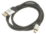 Cablu DisplayPort 1.4 HDCP 2.2 1,5m negru PVC textil