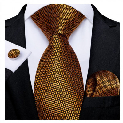 Set cravata + batista + butoni - matase - model 152 foto
