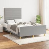 VidaXL Cadru de pat fără saltea țesătură gri deschis 120x190 cm