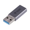 Adaptor USB-A la USB-C Yenkee Gri - Conector USB Type-C
