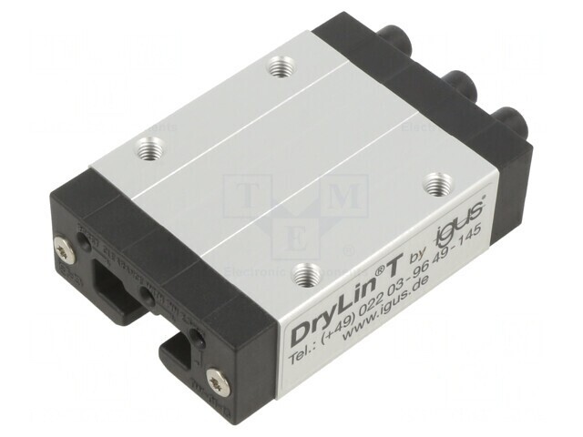 Cărucior aluminiu ghidaje liniare 74mm DryLin T