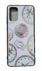 Husa cu pietricele + inel rotativ &#039; Clock &#039; Samsung S20 Plus , S20+ , Alb, Alt model telefon Samsung, Alt material