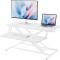 Masa ajustabila de birou Sit-Stand 45x80 cm, lucru in picioare sau sezut, inaltime reglabila 12-51 cm, suport smartphone, cadru forma X, Alb - CN