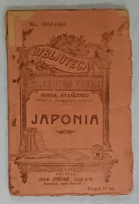 JAPONIA de MIHAIL STANCESCU , EDITIE INTERBELICA foto
