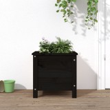 Cumpara ieftin Jardinieră de grădină, negru, 40x40x39 cm, lemn masiv pin