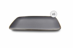 SET 6 PLATOURI CERAMICA 32x20 CM, CALYPSO, ART OF DINING BY HEINNER foto