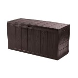 Lada Depozitare Gradina Keter, Aspect Lemn Maro, 117x45x57.5 cm, 270L, PVC