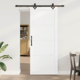 Ușă glisantă cu set de feronerie &#039;ORKDAL&#039;Alb din Lemn Solid de Pin