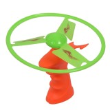 Jucărie Lansator Disc Zburător, Model Unisex, Culoare Portocaliu/Verde Lime, 3+ Ani