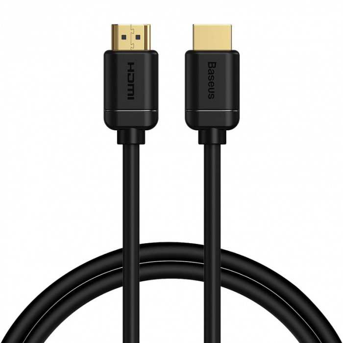 Cablu Audio si Video HDMI la HDMI Baseus 4K, 60Hz, 3D, HDR, 18Gbps, 2 m, Negru CAKGQ-B01