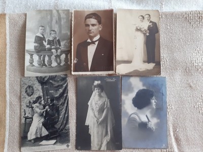 LOT CARTI POSTALE PERIOADA INTERBELICA, 5+1, 4 CIRCULATE SI 2 NECIRCULATE foto